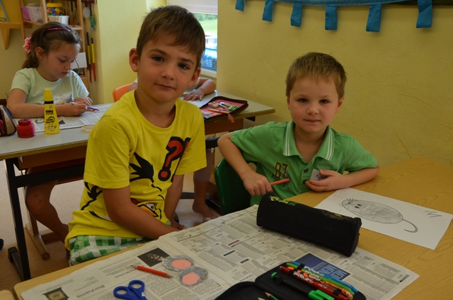 Schnuppertag der Kindergartenkinder in der 1a Klasse