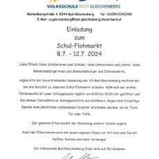 Schulflohmarkt 08.07. – 12.07.2024