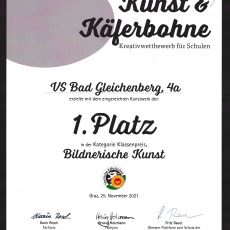 Prämierte Käferbohnenkunst der VS Bad Gleichenberg